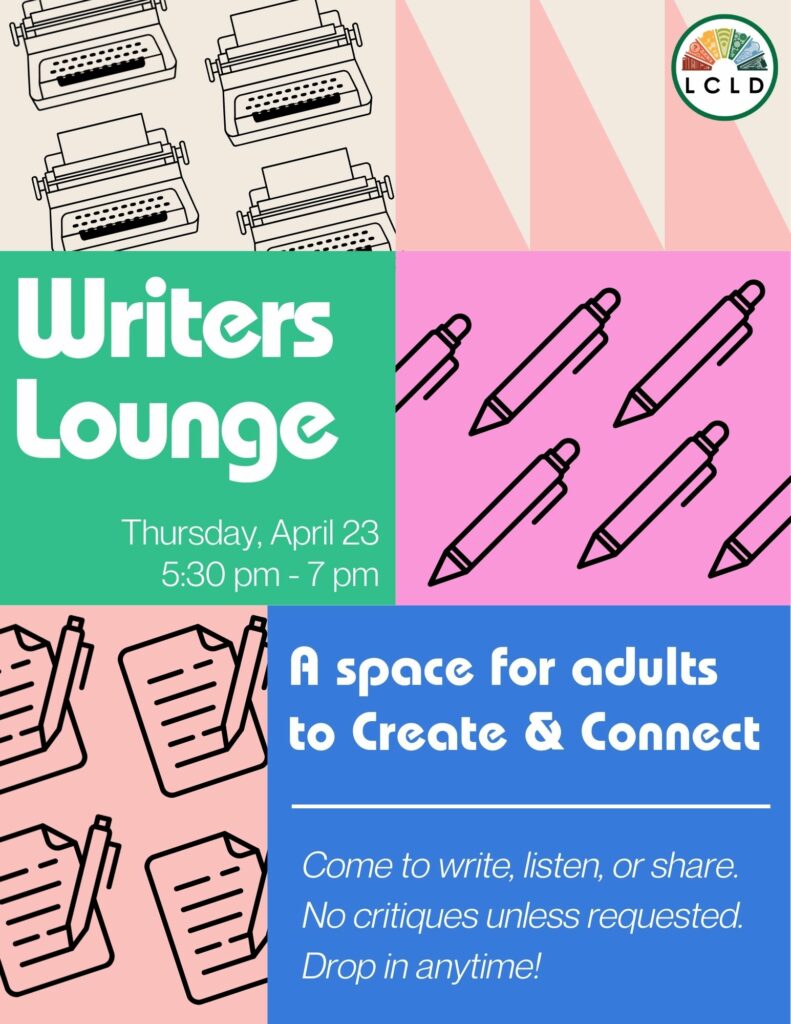 Writers Lounge April Flyer