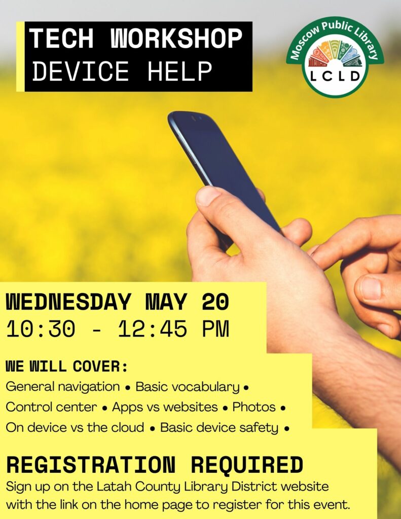 Tech Workshops Topic 2 Flyer