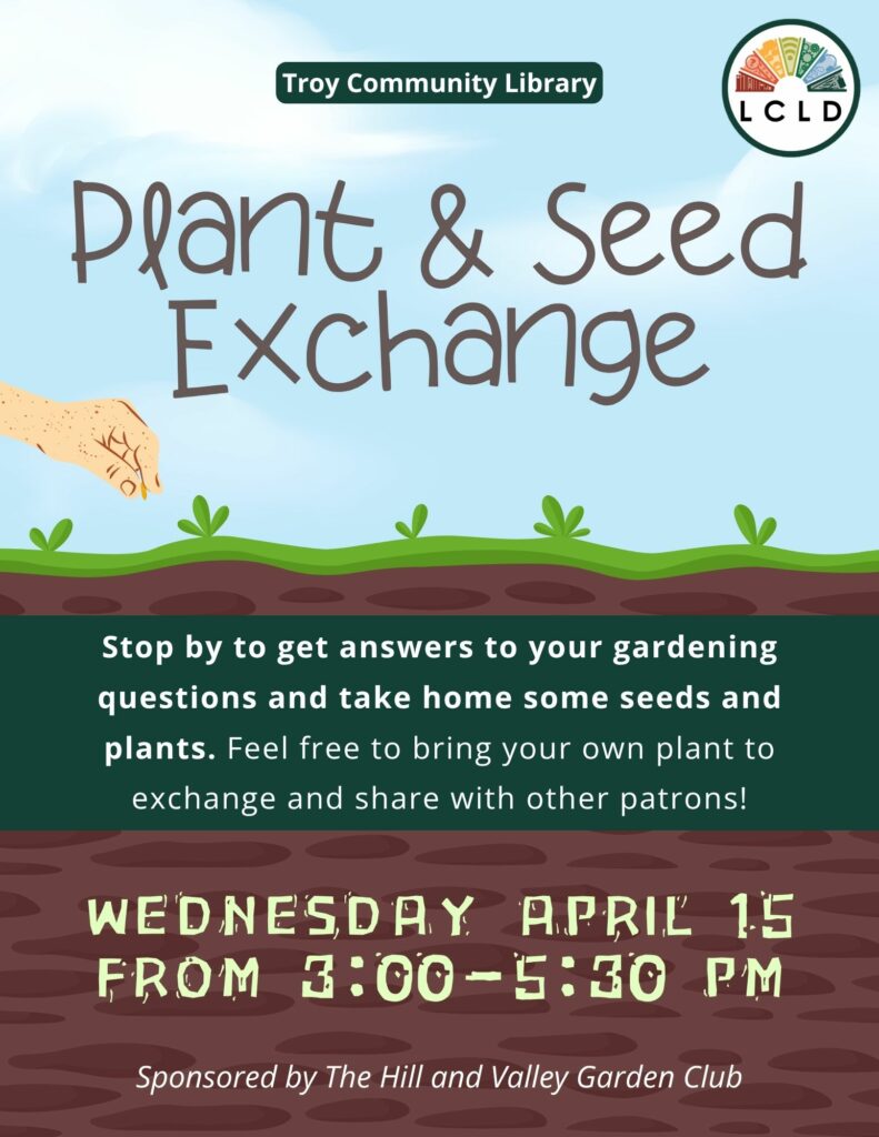 Troy Plant and Seed Exchange Flyer