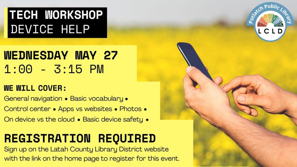 Potlatch Device Help Tech Workshop Flyer