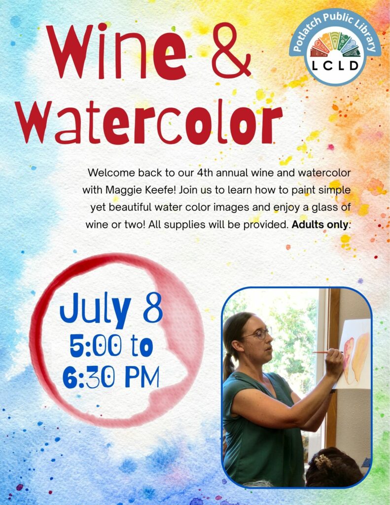 Potlatch Wine and Watercolor for Adults Flyer