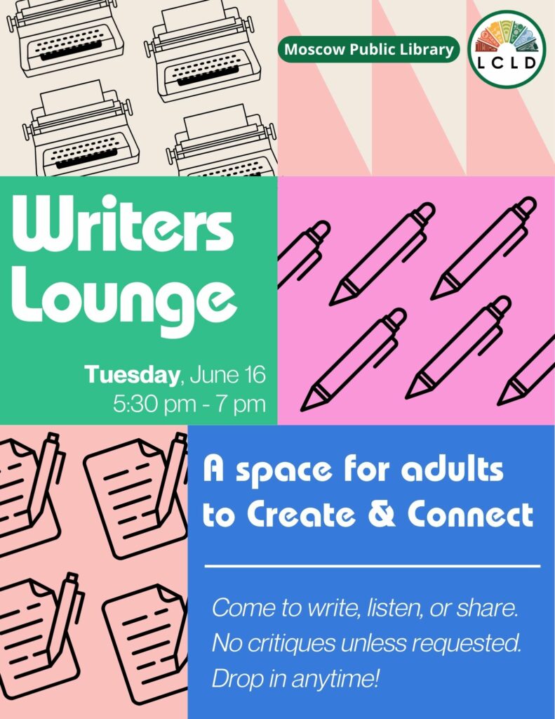 Writers Lounge for Adults Flyer