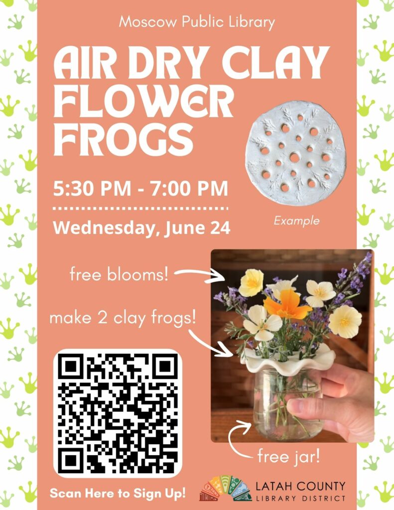 Flower Frogs Craft Flyer