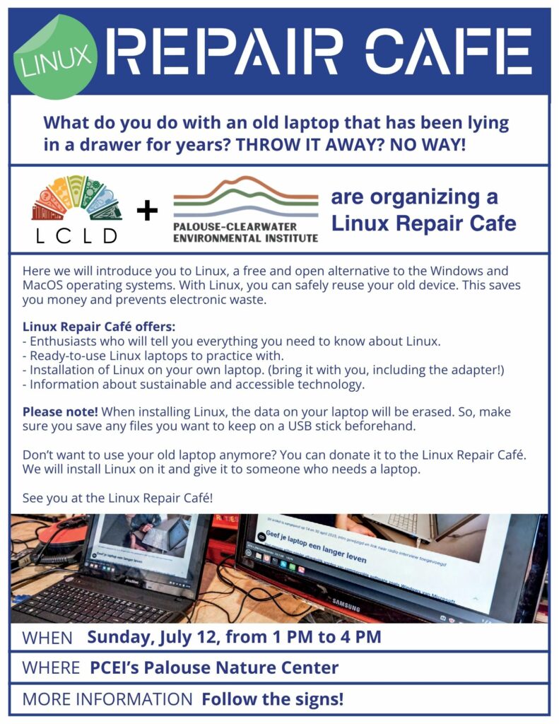 Linux Repair Cafe flyer