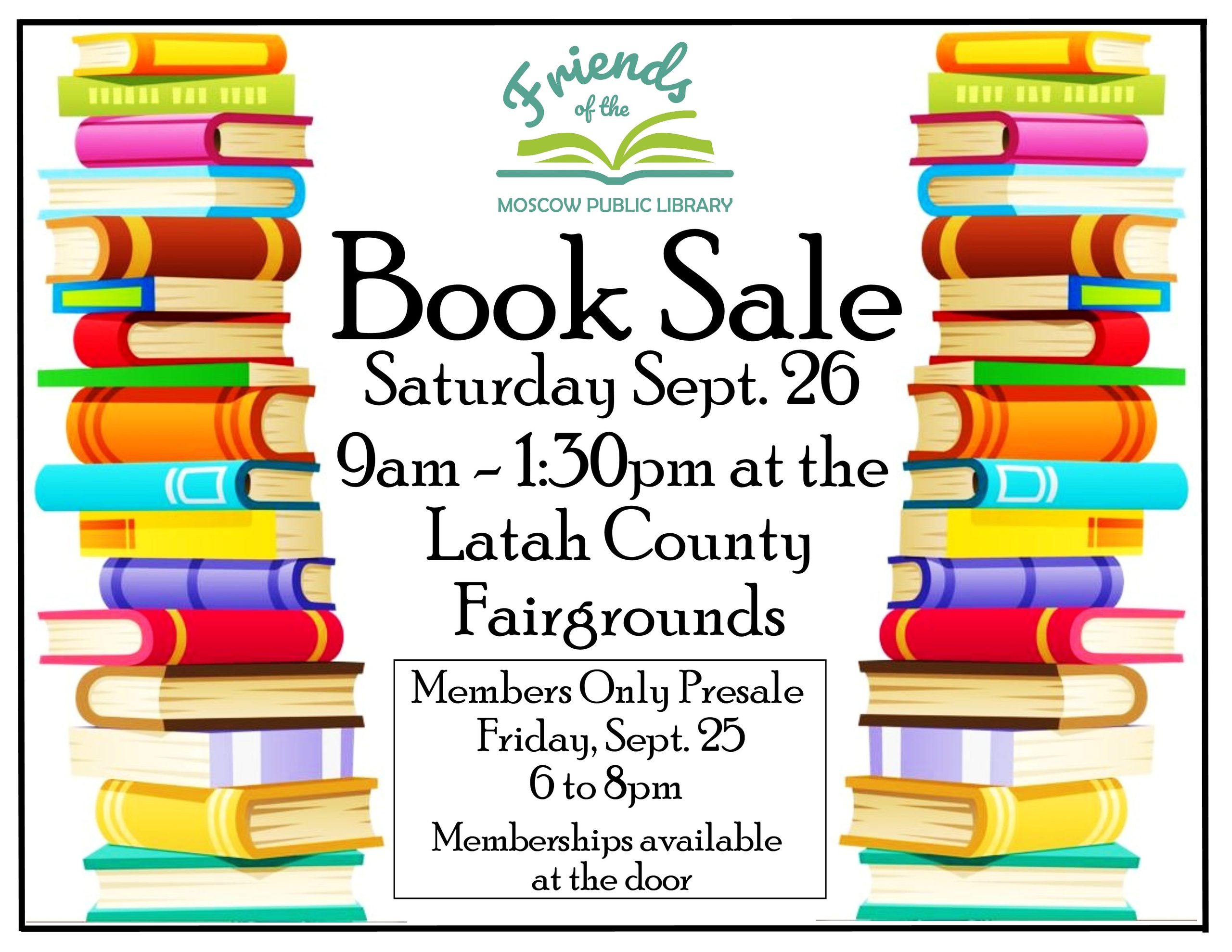 Friends of the Moscow Public Library Fall Book Sale Flyer