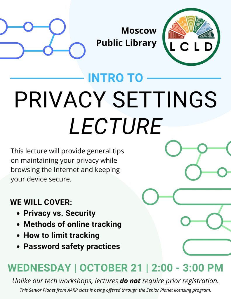 Intro to Privacy Settings Lecture Flyer