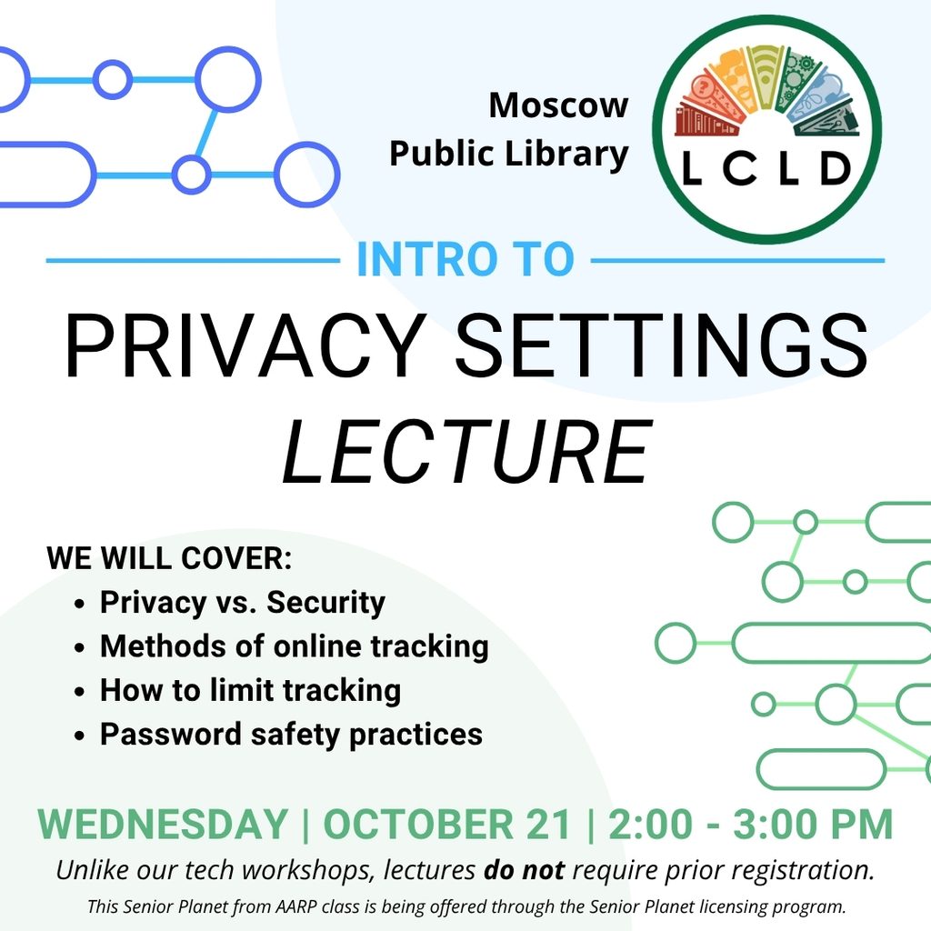 Intro to Privacy Settings Lecture Flyer