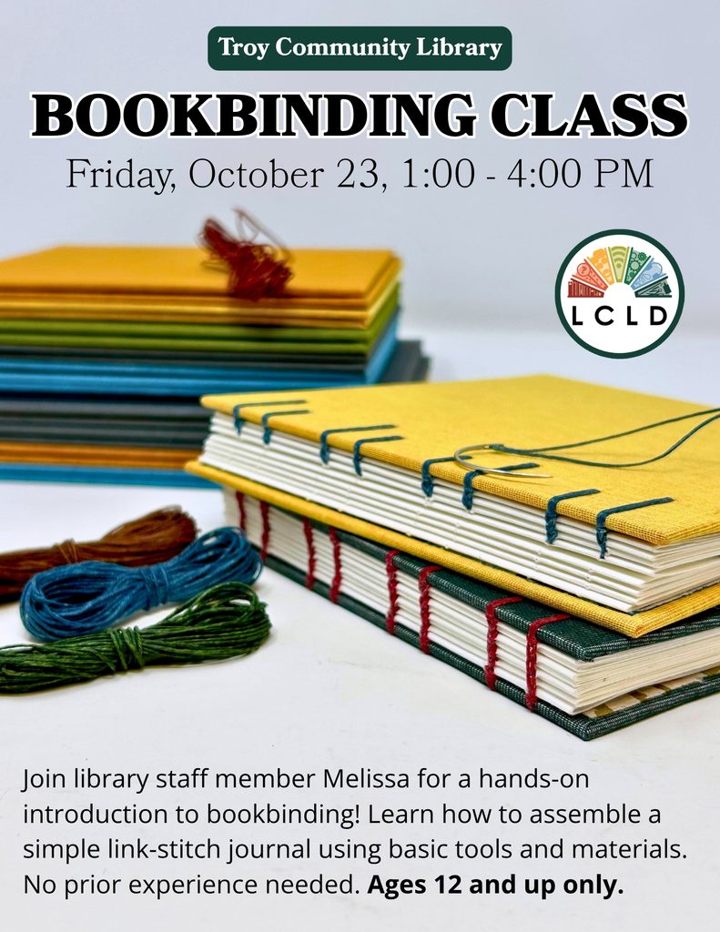 Troy Bookbinding Flyer